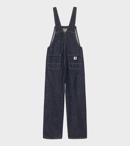 W Bib Overall Straight Blue Rinsed