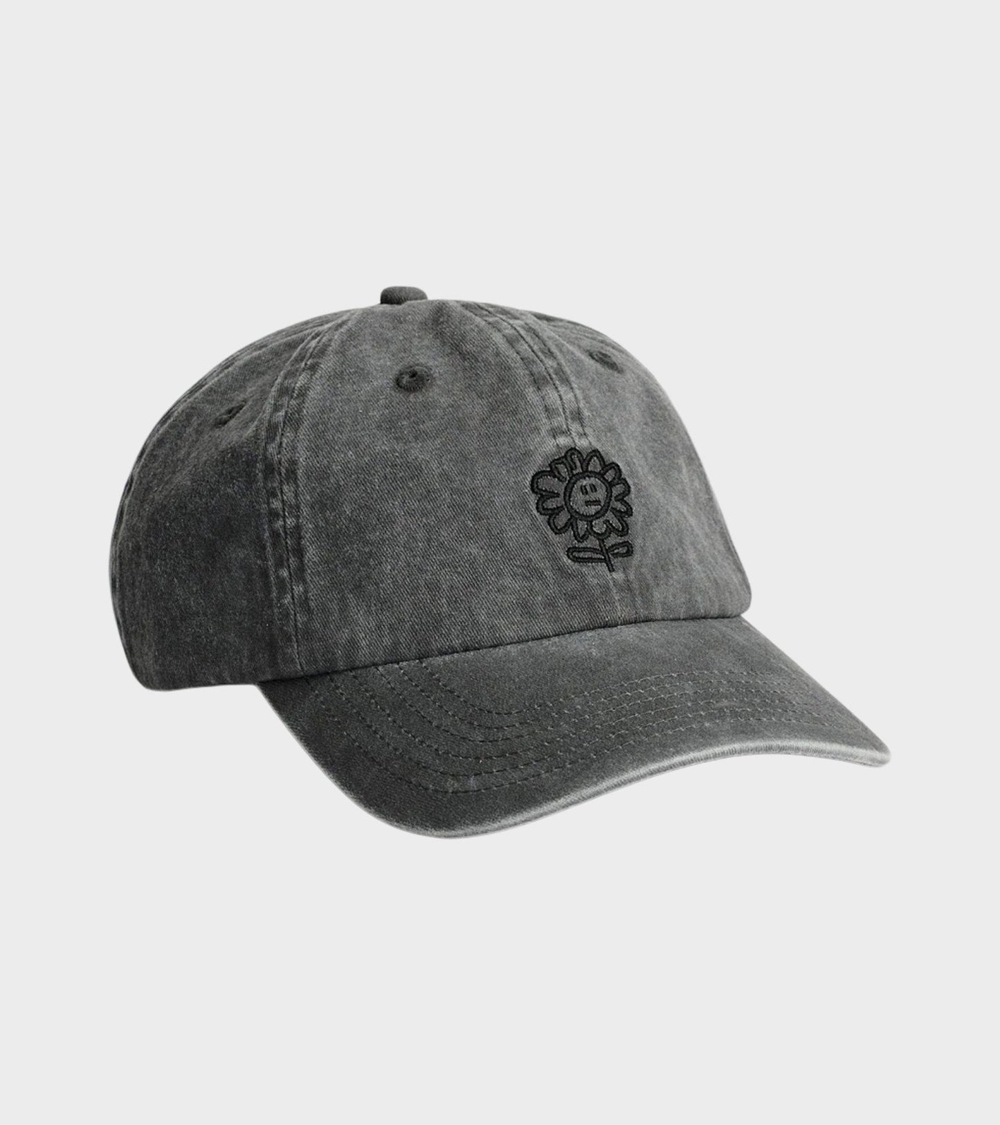 Distressed Dad Cap Faded Black