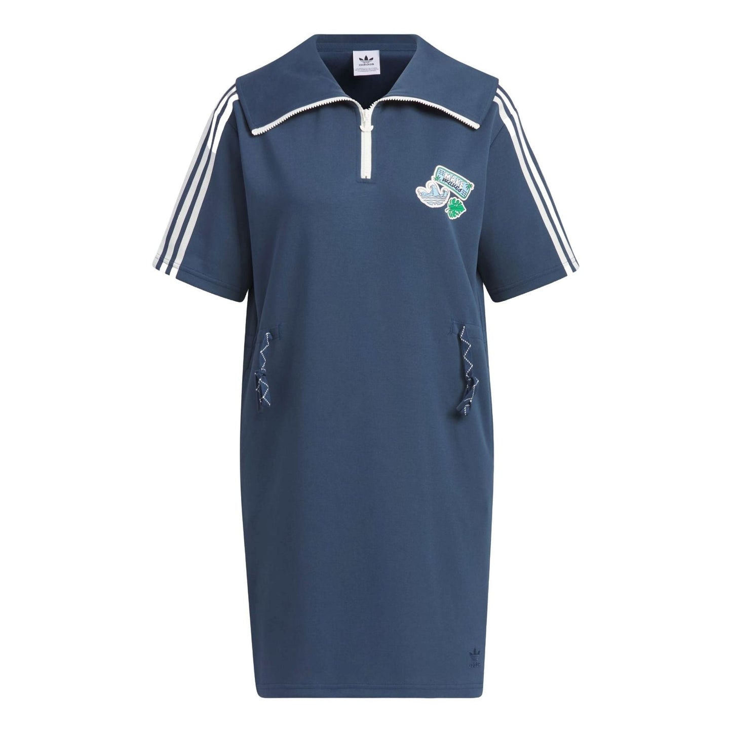 (WMNS) adidas Summer Holiday Graphic Play Knit Dress Asia Sizing 'Navy' IW6305