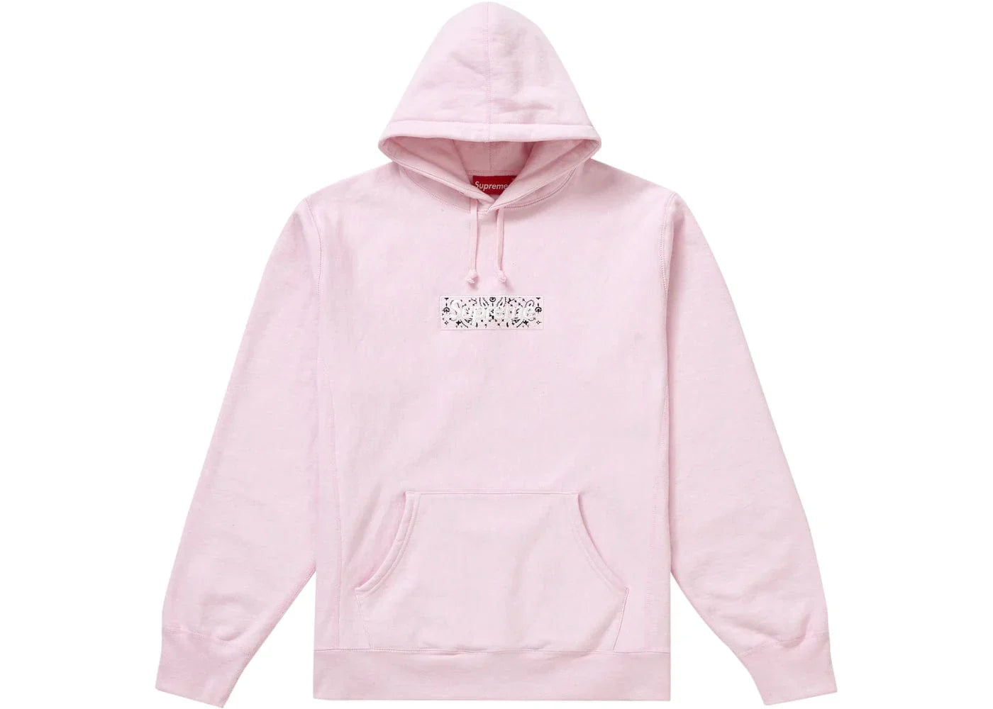 SUPREME BANDANA BOX LOGO HOODIE PINK