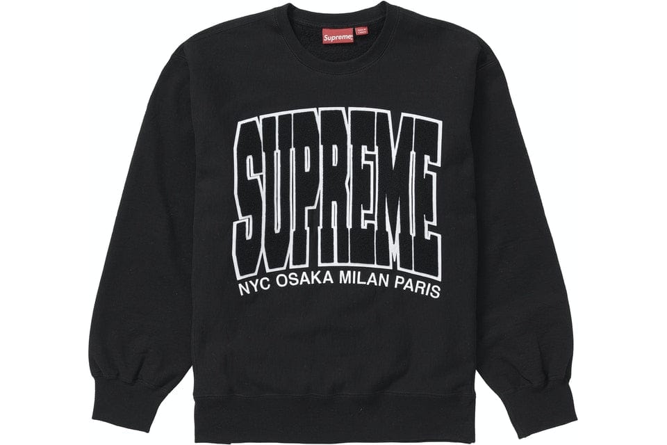 SUPREME CITIES ARC CREWNECK BLACK