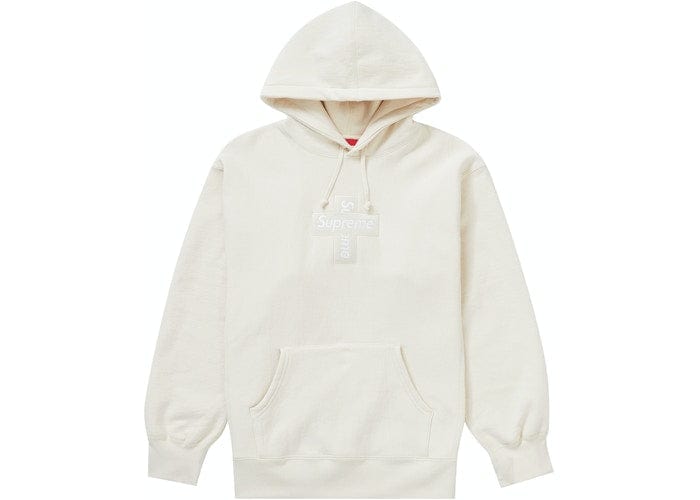 SUPREME CROSS BOX LOGO HOODIE NATURAL