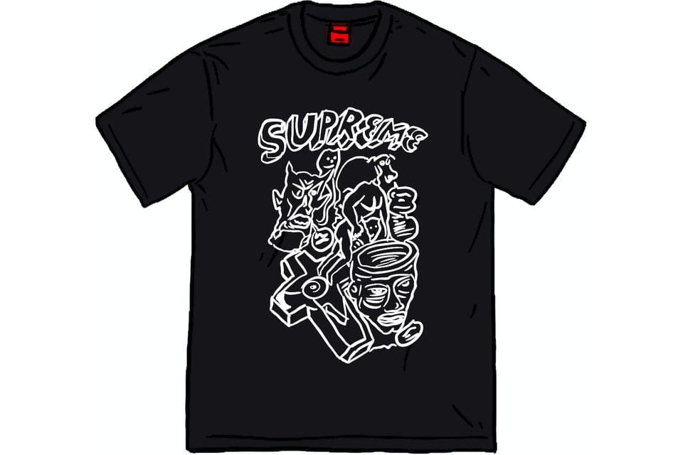 SUPREME DANIEL JOHNSTON TEE BLACK