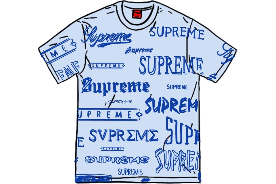 SUPREME MULTI LOGO TEE WHITE