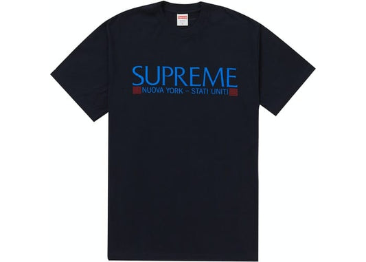 SUPREME NUOVA YORK TEE NAVY FW20