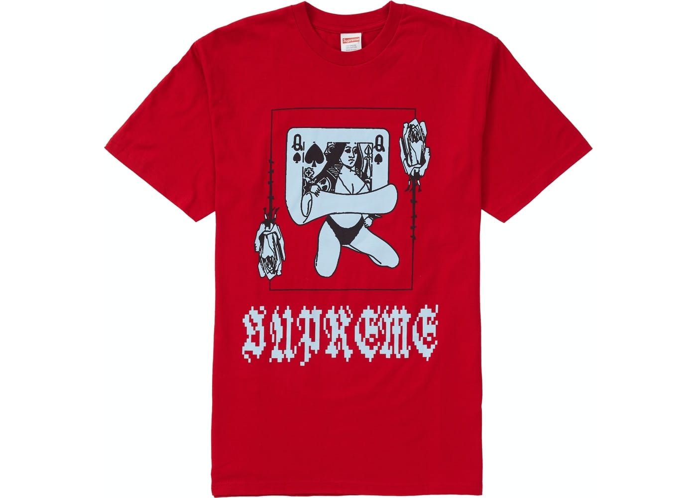 SUPREME QUEEN TEE GREY / RED
