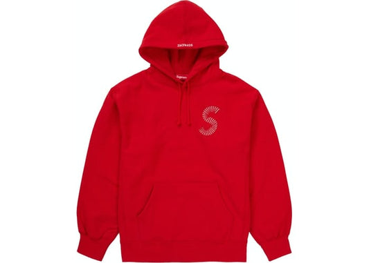 SUPREME S LOGO HOODED SWEATSHIRT RED