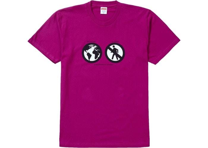 SUPREME SAVE THE PLANET TEE MAGENTA