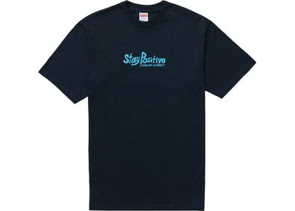 SUPREME STAY POSITIVE TEE NAVY