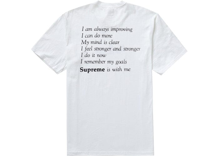 SUPREME STAY POSITIVE TEE WHITE