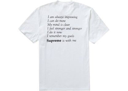 SUPREME STAY POSITIVE TEE WHITE