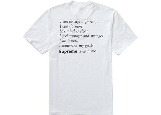 SUPREME STAY POSITIVE TEE WHITE