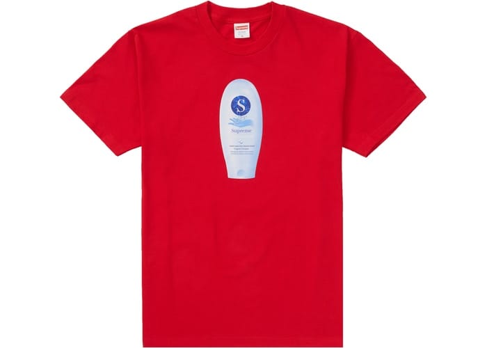 SUPREME CREAM TEE RED