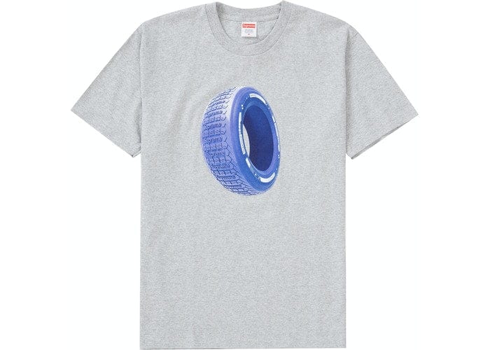 SUPREME TIRE TEE HEATHER GREY