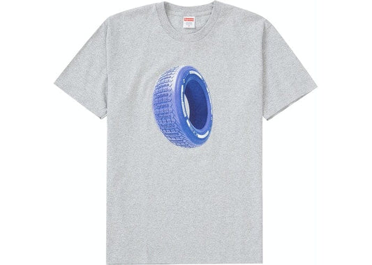 SUPREME TIRE TEE HEATHER GREY