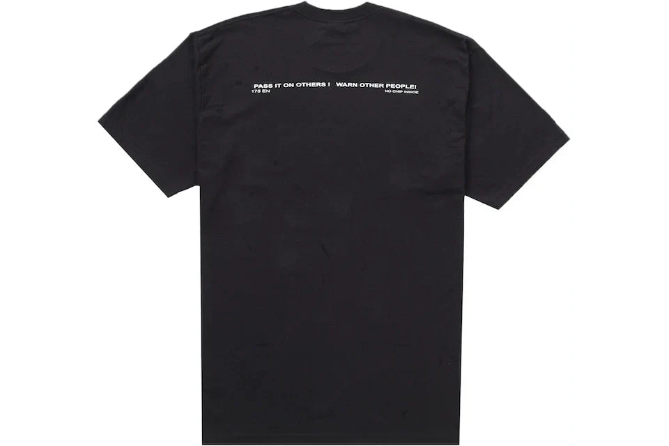 SUPREME WARNING TEE BLACK