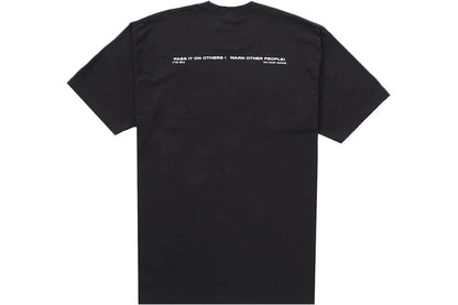 SUPREME WARNING TEE BLACK