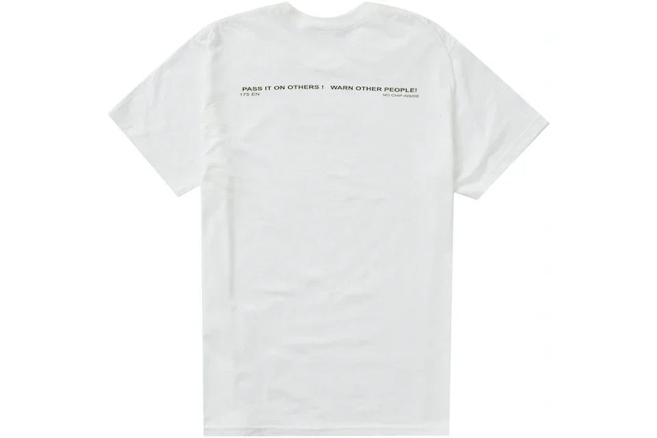 SUPREME WARNING TEE WHITE