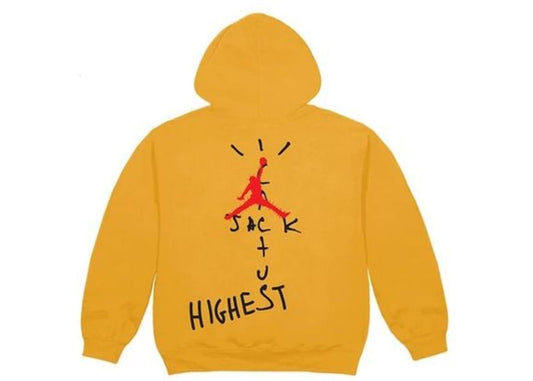 TRAVIS SCOTT X JORDAN CACTUS JACK HIGHEST HOODIE GOLD