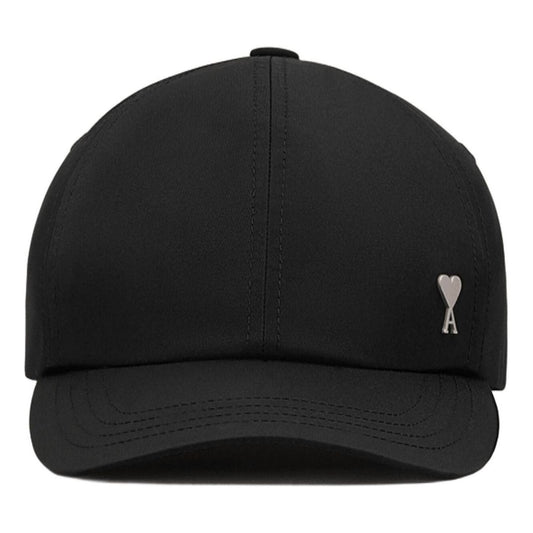 AMI SS26 Nylon Ami De Coeur Stud Cap 'Black' UCP268-PA0037-001