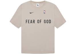FEAR OF GOD X NIKE WARM UP T-SHIRT OATMEAL