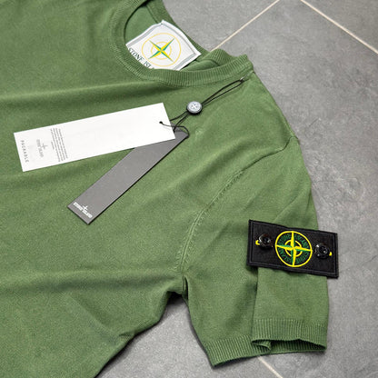 MAGLIA IN FILO STONE ISLAND COLORE VERDE