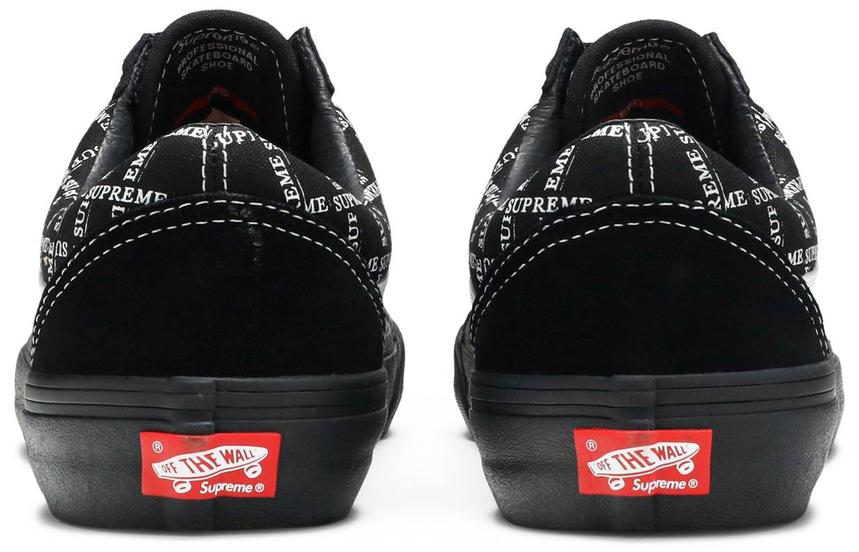VANS X SUPREME OLD SKOOL PRO BLACK