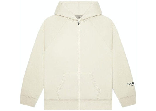 ESSENTIALS FOG 3D SILICON ZIP UP HOODIE BUTTERCREAM