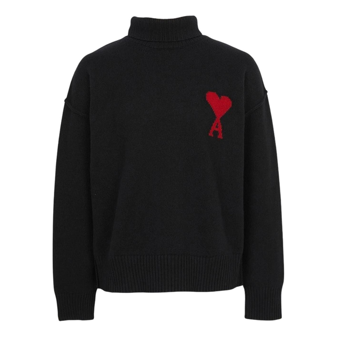 AMI Turtleneck Knitwear T-Shirt 'Black' UKS839-018-009