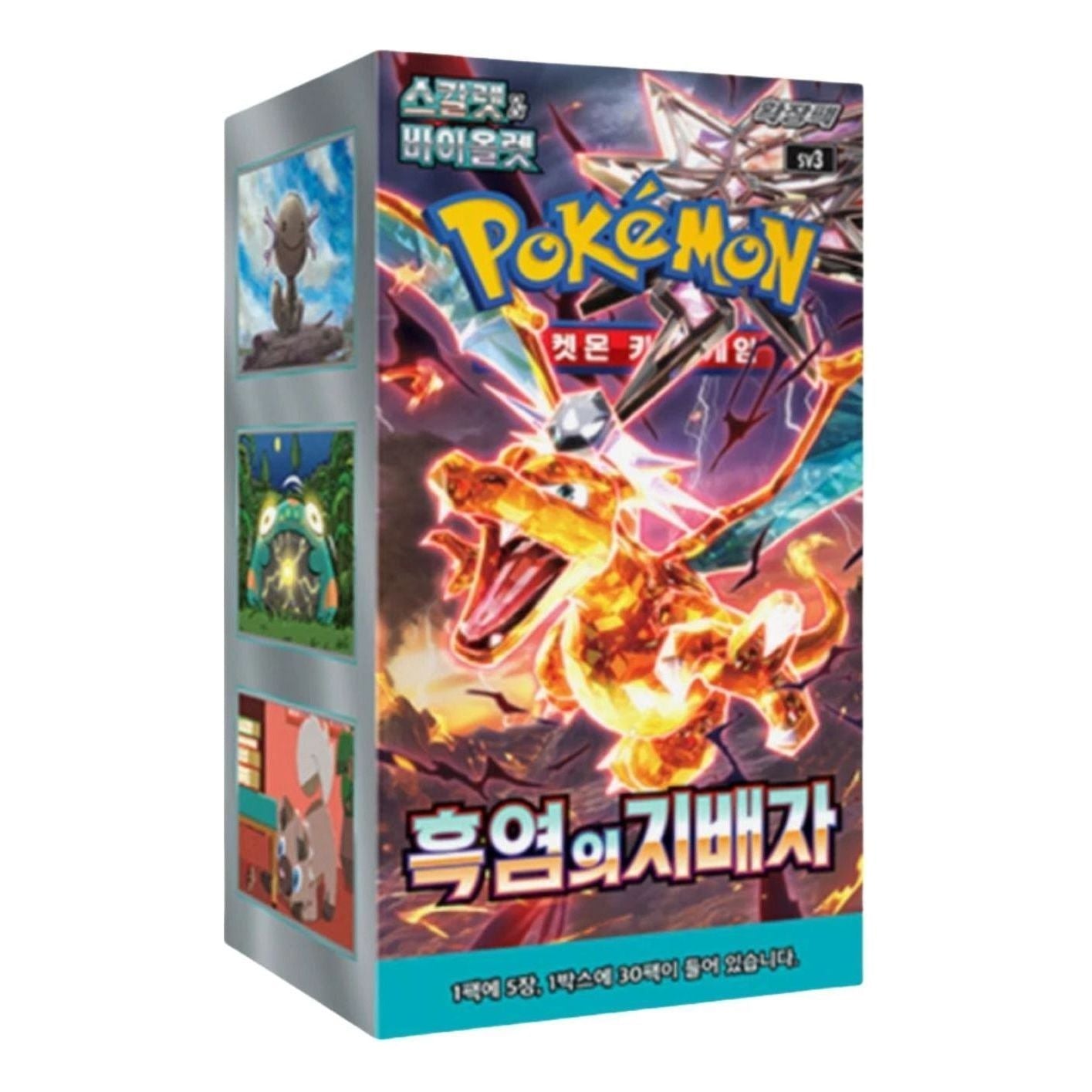 Pokemon Card KR Scarlet & Violet Expansion Pack Ruler of Black Flame Box (30 Packs) PKMN-KR-170605