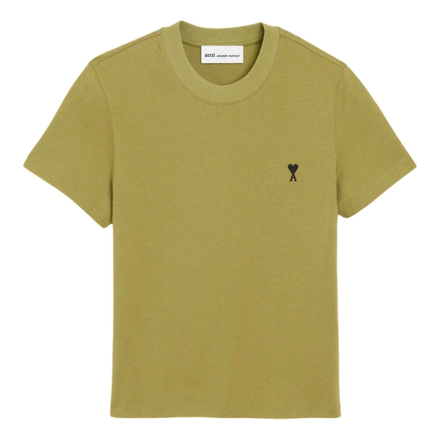 (WMNS) AMI Army Army de Heart Crop T-shirt 'Green' FTS347-724-A035
