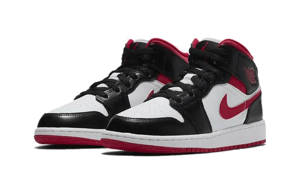 JORDAN 1 MID BLACK GYM RED GS