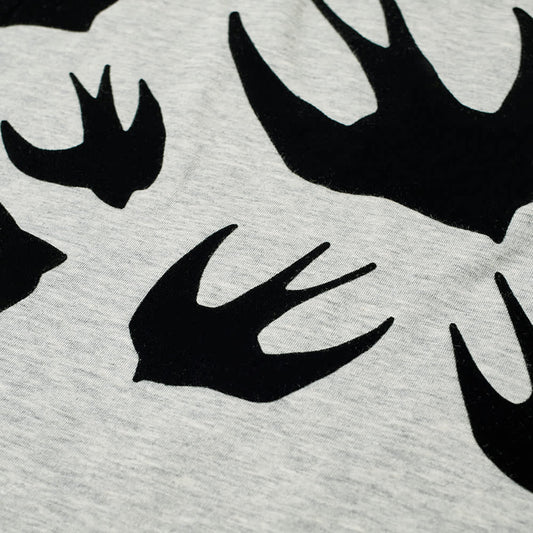 Alexander McQueen Flocked Swallow T-Shirt