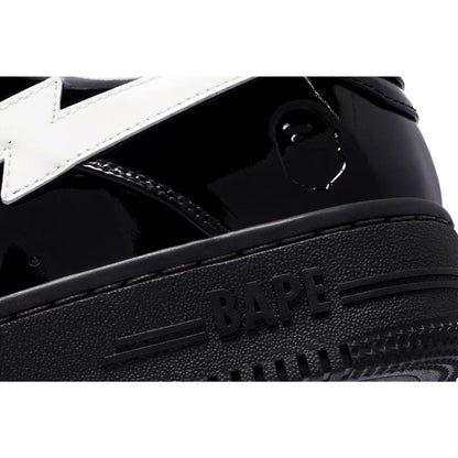 A BATHING APE BAPESTA #2 BLACK PATENT