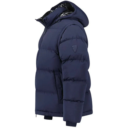 Burberry Navy Technical Nylon Puffer Coat