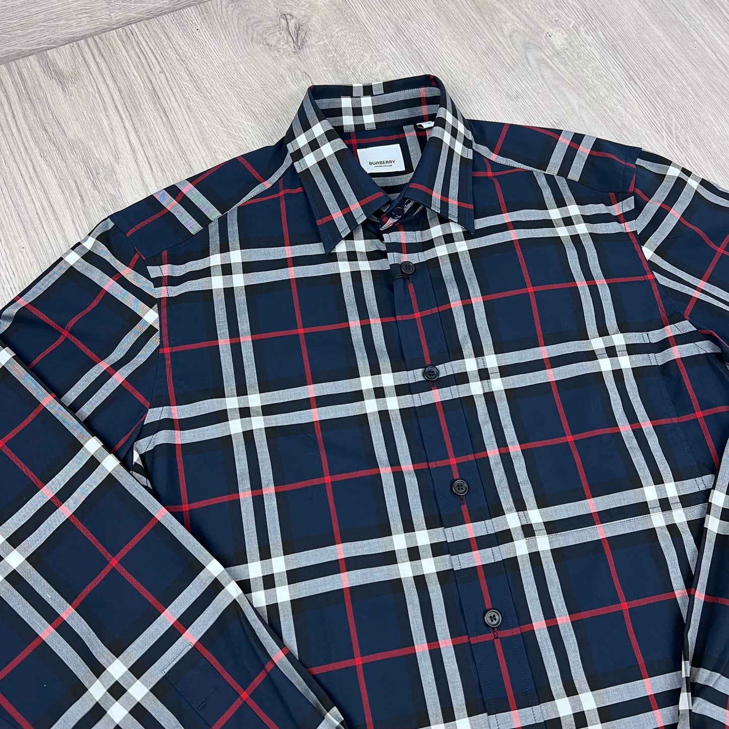 Burberry Check Shirt - Navy