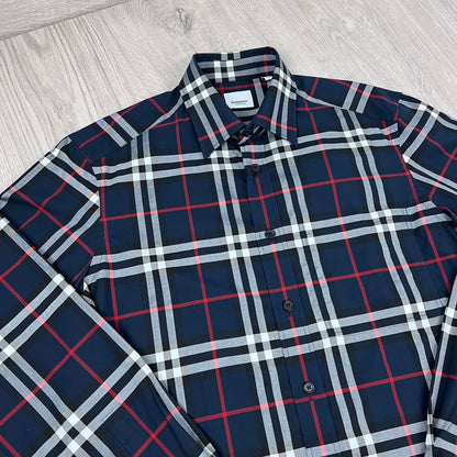 Burberry Check Shirt - Navy