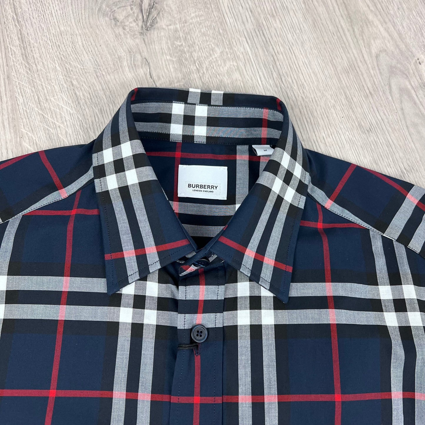 Burberry Check Shirt - Navy