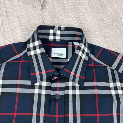 Burberry Check Shirt - Navy