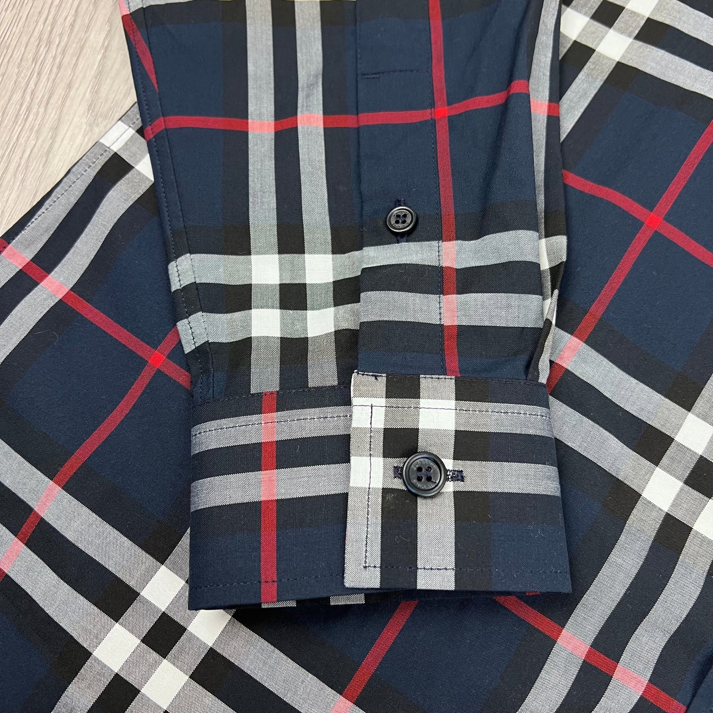 Burberry Check Shirt - Navy