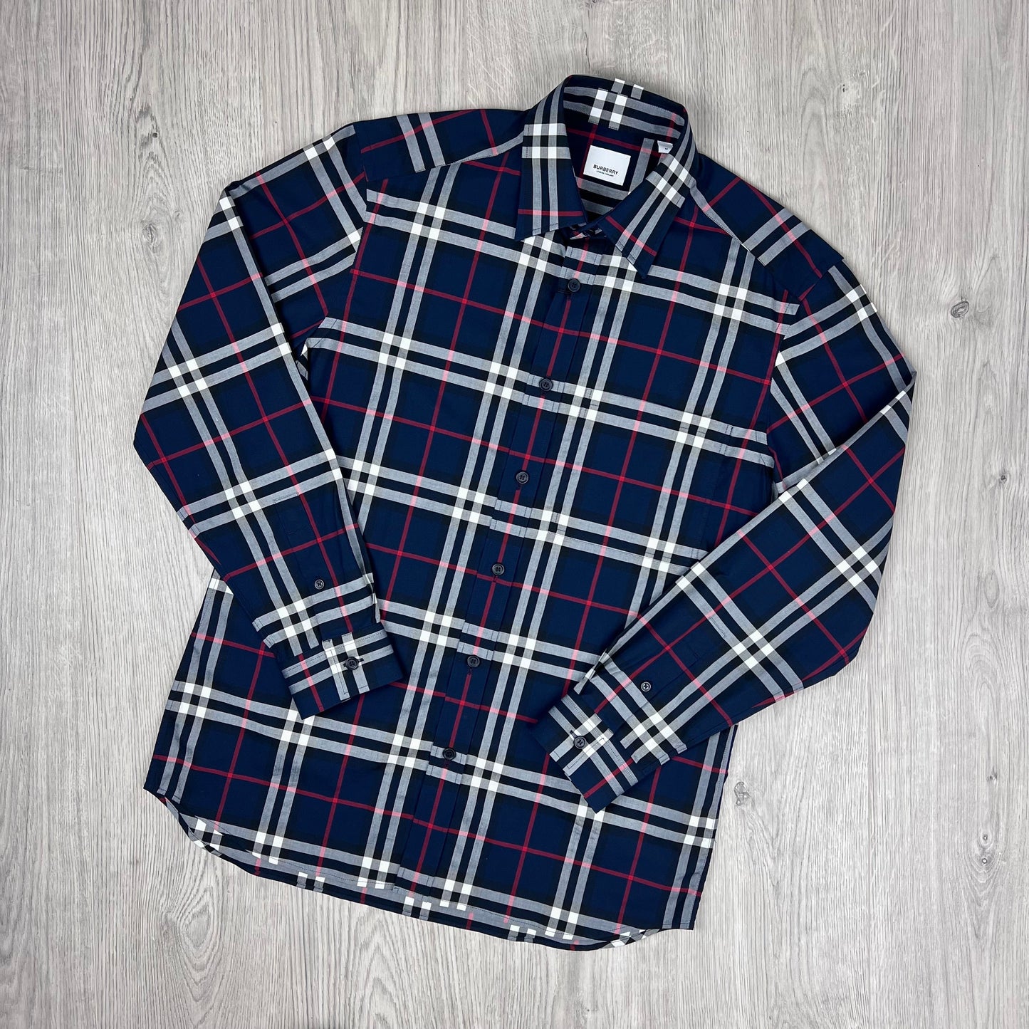 Burberry Check Shirt - Navy