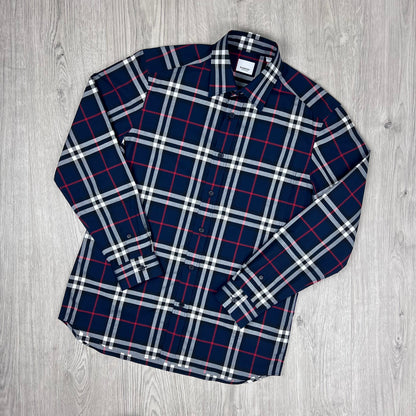 Burberry Check Shirt - Navy