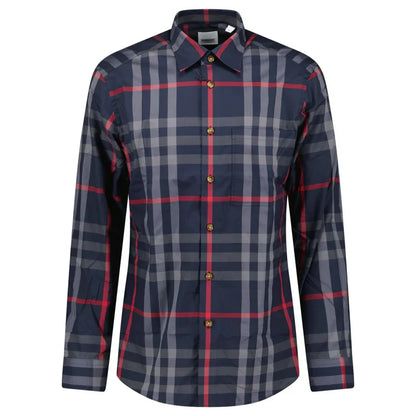 Burberry 'Claverdon' Check Shirt in Navy
