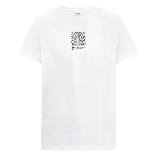 Burberry White Oversized Logo Tee