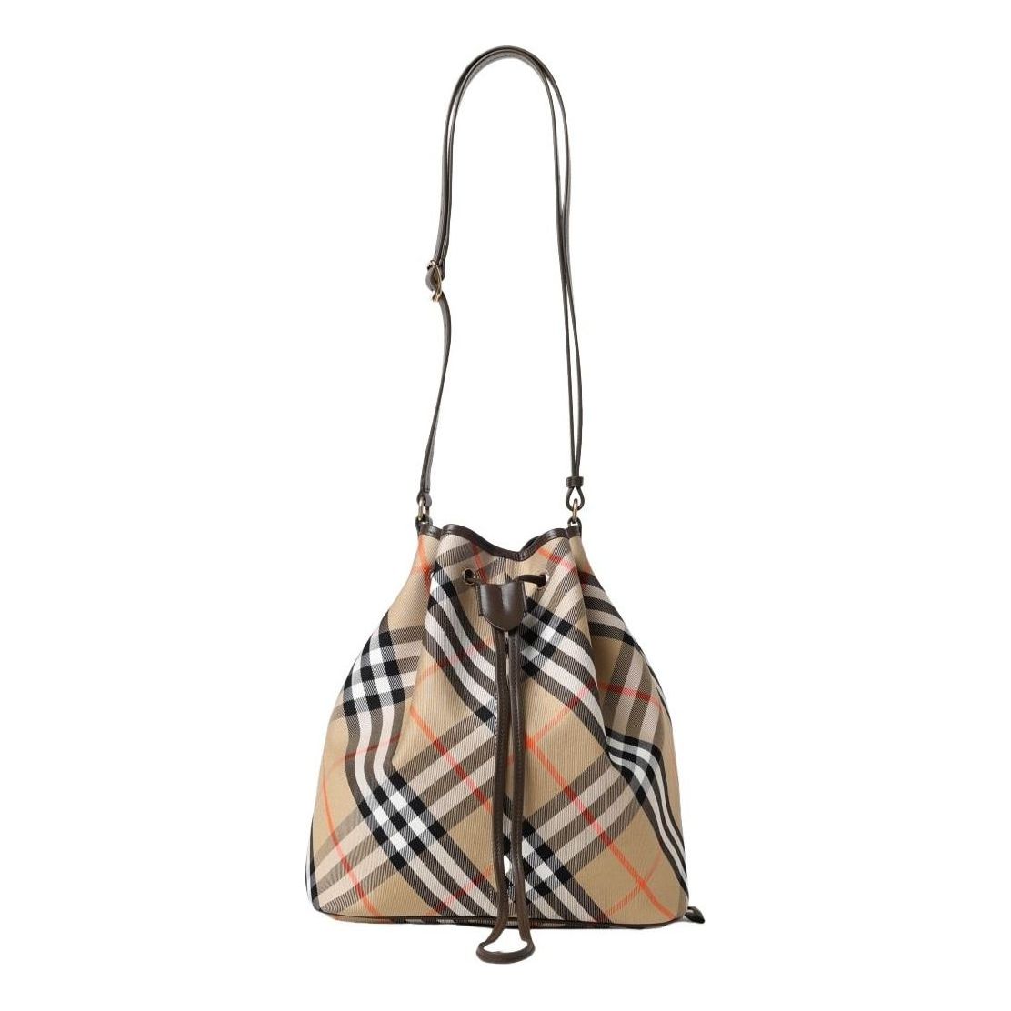 (WMNS) Burberry 25 Burberry Vintage Check Coated Cotton Bag 'Beige' 8093869
