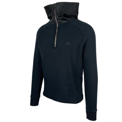 CP Company Black Zip Nylon Hoodie