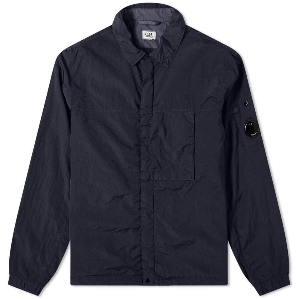 CP Company Navy Nylon Zip Overshirt