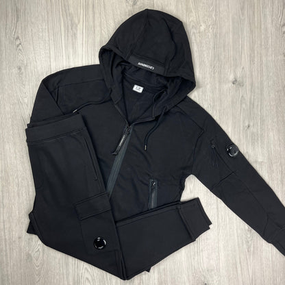 CP Company Raised Fleece Tracksuit - Black