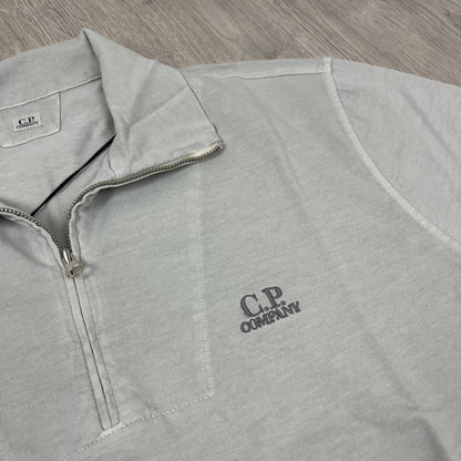 CP Company Zip Polo Shirt - Blue Fox