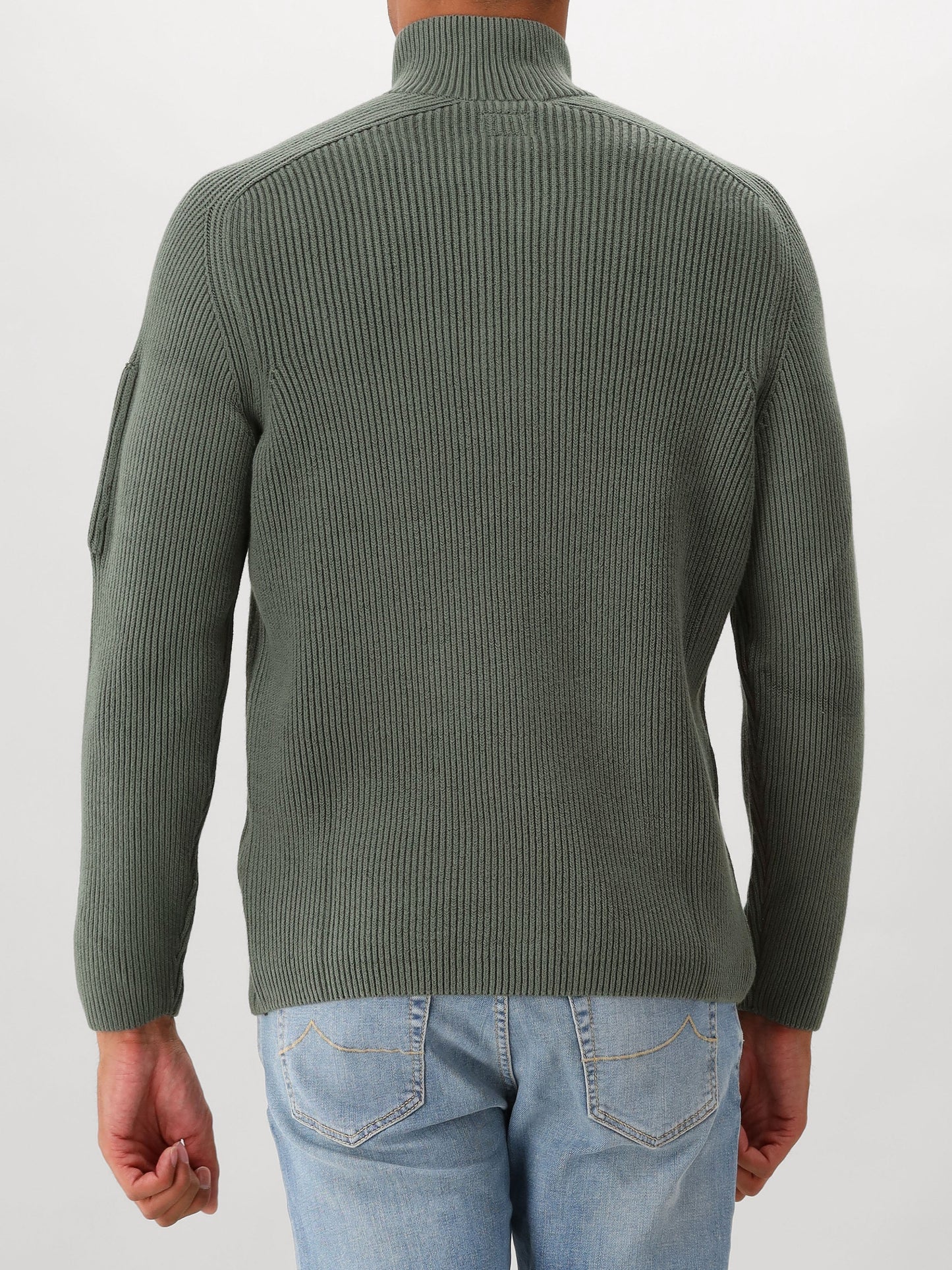 Cp Company Gebreide Trui Groen Polo Collar